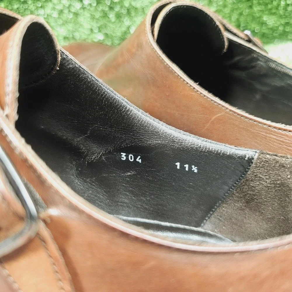 To Boot New York Double Monk Strap Brown Leather Dress Shoes Mens Size‎ 11.5